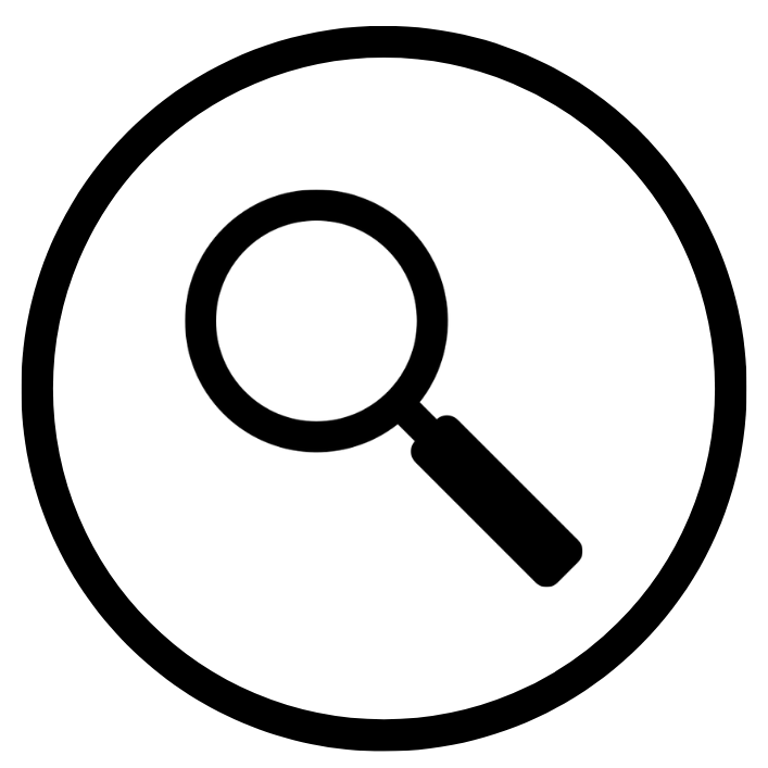Icône de loupe symbolisant la recherche de produits de nutrition sportive de qualité, sans additifs ni édulcorants.